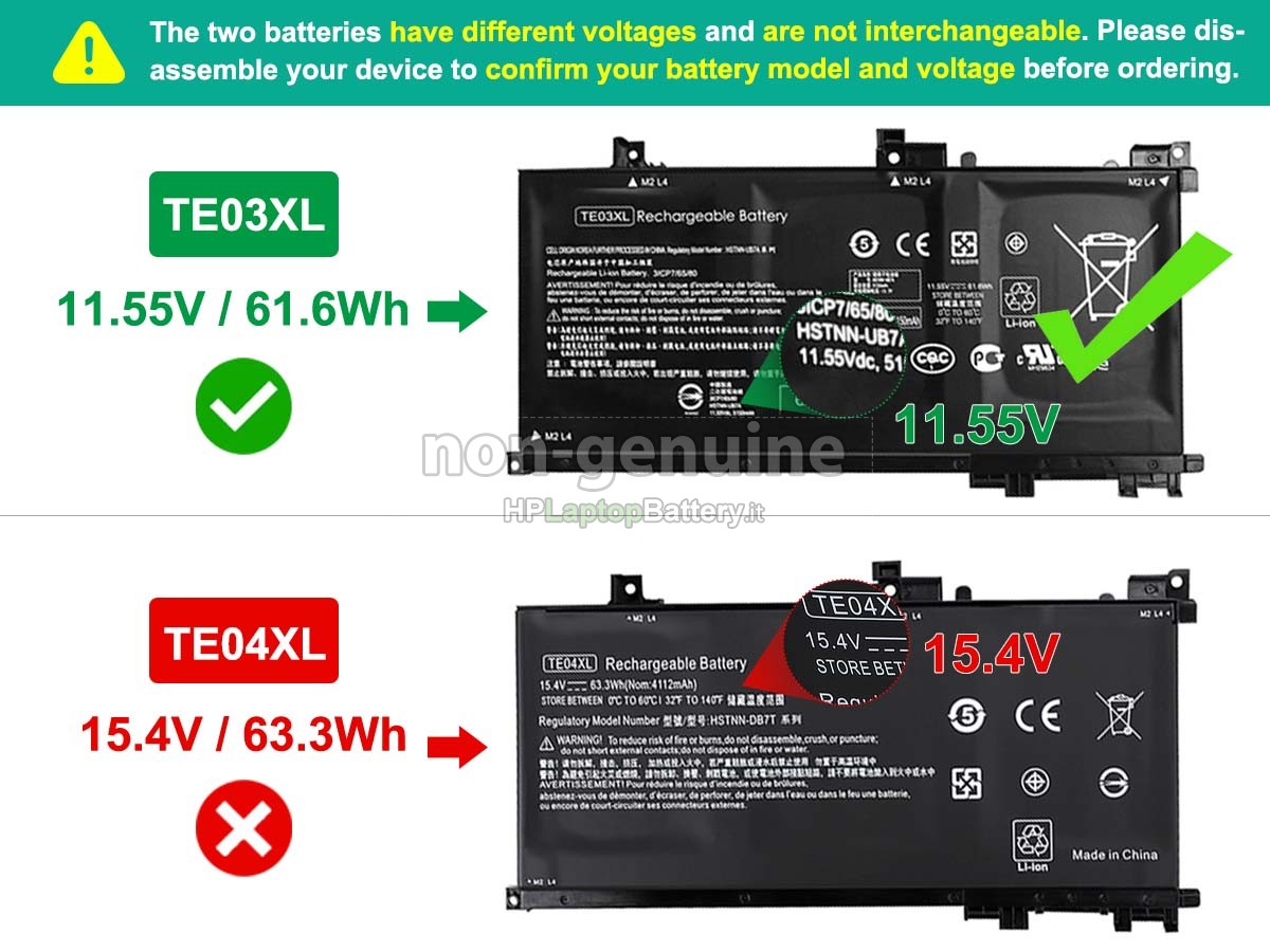 Batteria sostitutiva per HP Omen 15-AX203NF