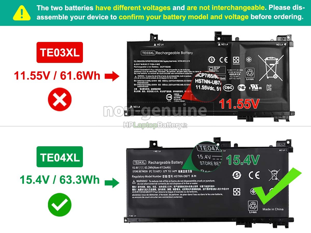Batteria sostitutiva per HP Omen 15-AX203NF